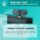 Profftech Webcam 720P Camera Mic Colokan USB Manual Fokus Rotasi 360