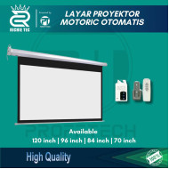 Richie Tec Layar Proyektor Otomatis Motoric Projector 70 84 96 120 Inch