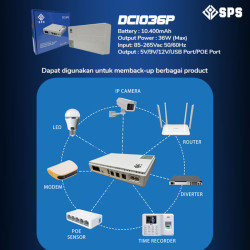 SPS DC UPS Mini Lithium Battery 36W POE Powerbank Power Bank Portable DC1036P