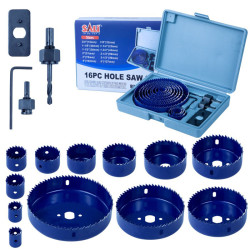 SALI Hole Saw Set Isi 16 Pcs Holesaw 16pcs Carbon Steel
