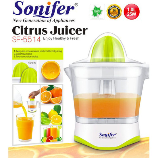 Sonifer SF-5514 SF5514 Citrus Juicer Kapasitas 1 Liter
