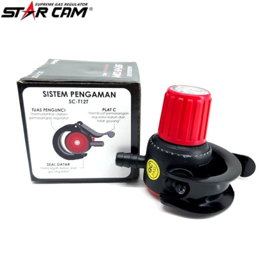 Starcam Star cam Regulator Gas Tekanan Tinggi Pengaman Ganda SC-T12T