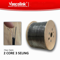 Vascolink Kabel FO FTTH Cable Fiber Optic Outdoor 2 Core 3 Sling Baja LSZH