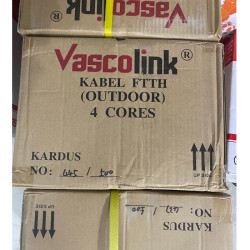 Vascolink Kabel FO FTTH Cable Fiber Optic Outdoor 4 Core 3 Sling Baja LSZH