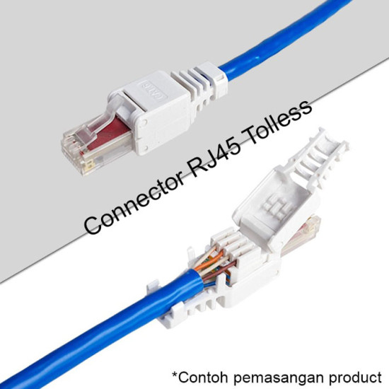 Vascolink Konektor RJ45 Cat6 Cat 6 per 1 Pcs Tanpa Crimping Tolles Connector UTP