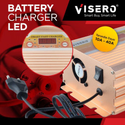 Visero VIO-1240A LED Battery Charger 40A 12V Charge Accu Cas Aki