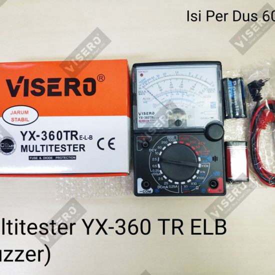 Visero YX-360TRE-L-B Multitester Analog Jarum Buzz Multimeter Avometer