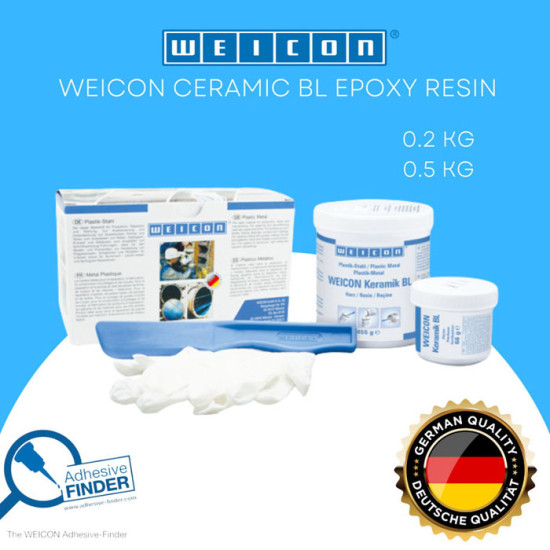 Weicon Ceramic BL Epoxy Resin 0.2 Kg 0.5 Kg Epoksi Plastik Logam