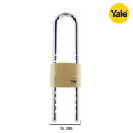Yale Y110-50-155-1 Solid Brass Adjustable Shackle Padlock 50mm Gembok