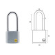 Yale Y120B-50-163-1 High Security Padlock Gembok 50mm Panjang Silver 50 mm