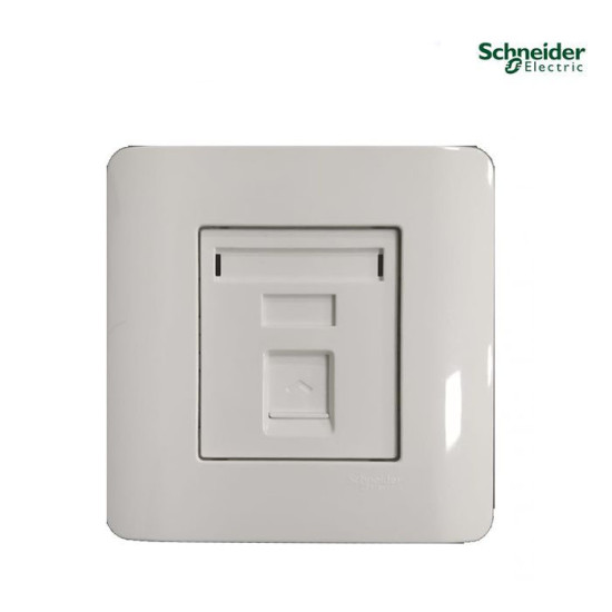 Schneider E8431RJS-5 Faceplate 1 Hole Loaded Modular Jack Cat5e