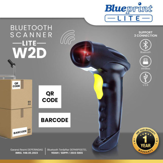 Blueprint Lite BP-Lite W2D 2D Barcode Scanner USB Bluetooth Wireless Blueprint Lite BP-Lite W2D 2D Barcode Scanner USB Bluetooth Wireless