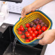 Keranjang Baskom Double Layer Wadah Cuci Sayur Buah Plastik Keranjang Baskom Double Layer Wadah Cuci Sayur Buah Plastik