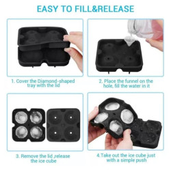 Cetakan Es Batu Berlian 4 Lubang Silikon Ice Cube Mold Diamond Cetakan Es Batu Berlian 4 Lubang Silikon Ice Cube Mold Diamond