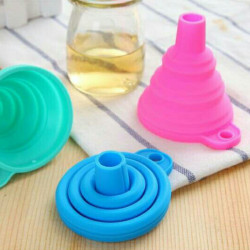 Corong Bulat Lipat Silikon Karet Collapsible Mini Funnel
