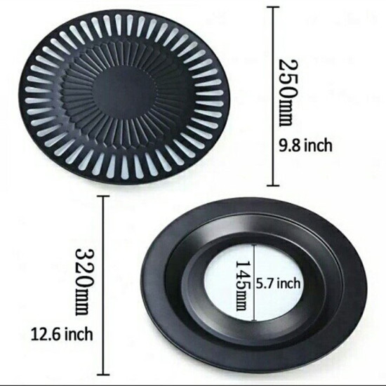 Grill Pan 32cm Anti Lengket Panggangan BBQ Griller