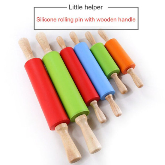 Rolling Pin Silikon Penggiling Adonan Kue Roller Dapur Baking