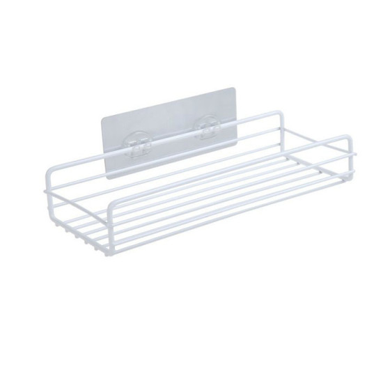 Rak Dinding Persegi Besi Tempel Double Tape 1 Tingkat