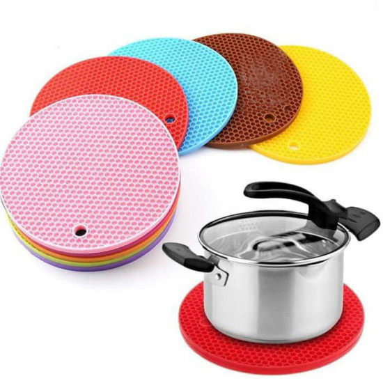 Tatakan Alas Silikon Anti Panas 16.5cm Piring Pot Panci Dapur
