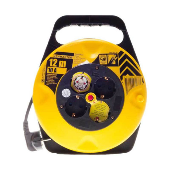 Kenmaster Kabel Roll 4 Lubang 12 Meter SNI Stop Kontak