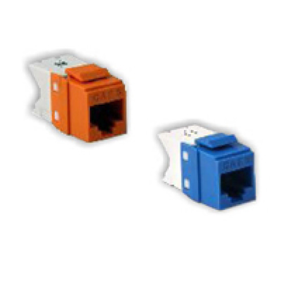 Netviel NVL-KS-01-06: NETVIEL CAT6 UTP Keystone fits to NETVIEL FLAT Face Plate / Patch Panel ( Blue Color )