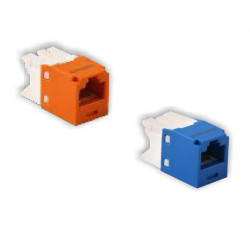 Netviel NVL-MJ-01-06: NETVIEL CAT6 UTP Modular Jack fits to NETVIEL ANGLED Face Plate ( BLUE Color )