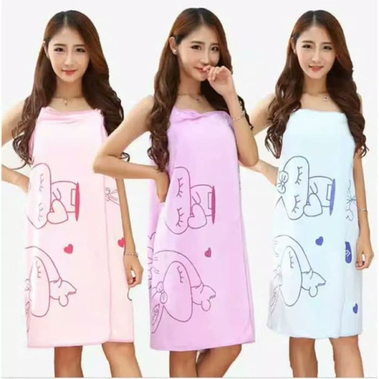Baju Handuk Motif Wearable Bath Towel