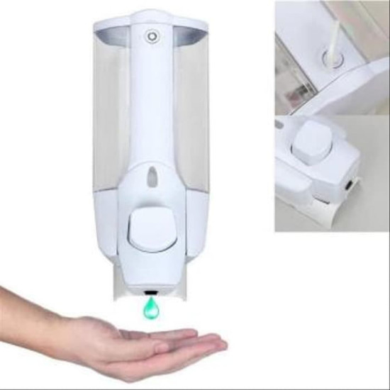 Dispenser Sabun Cair Single List Putih dengan Kunci
