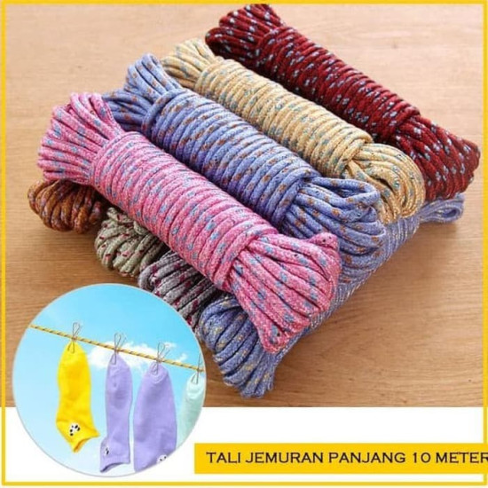 Tali Jemuran Nilon 10M Anti Selip 10 Meter Tebal 0.5cm