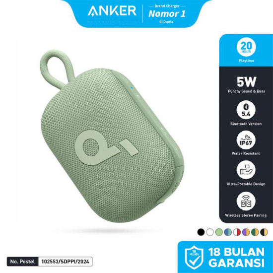 Anker A31X1 Soundcore Select 4 Go Bluetooth Speaker Output 5W Anker A31X1 Soundcore Select 4 Go Bluetooth Speaker Output 5W