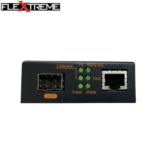 Flextreme FL-10G-MC-SFP+ Media Converter 10G UTP to 10G SFP+ Slot
