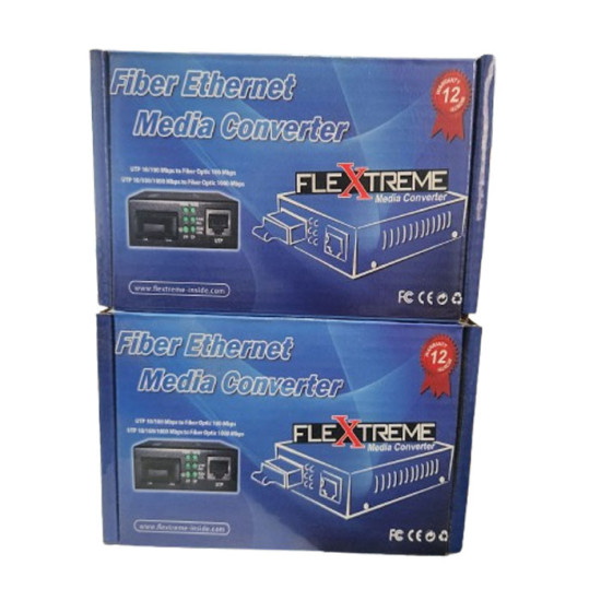 Flextreme FL-8110SB-11-20AB Media Converter Single Core Sepasang