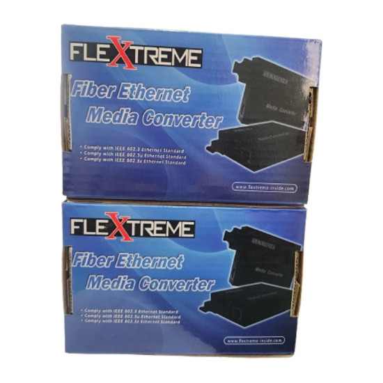 Flextreme FL-8110SB-11-20AB Media Converter Single Core Sepasang
