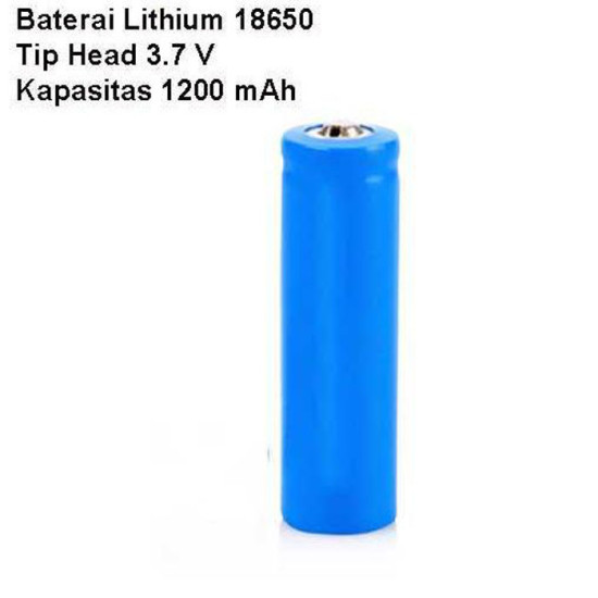 Baterai 18650 Battery Rechargerable Li-Ion 1200mAh 3.7V