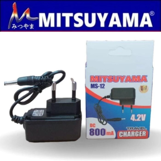 Mitsuyama Travel Charger DC 4.2V 800mA MS-12 Senter Kepala Swat