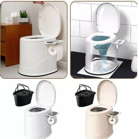 Kloset Duduk Portable Lengkap Dengan Ember Toilet Ibu Hamil Lansia Bahan PP