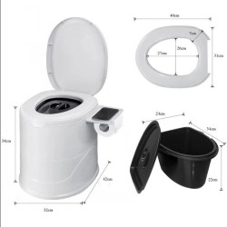 Kloset Duduk Portable Lengkap Dengan Ember Toilet Ibu Hamil Lansia Bahan PP