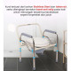 Kursi Pispot Bulat BAB Lipat Foldable Commode Chair Rangka Besi Krom