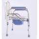 Kursi Pispot Bulat BAB Lipat Foldable Commode Chair Rangka Besi Krom