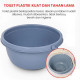 Kursi Pispot Bulat BAB Lipat Foldable Commode Chair Rangka Besi Krom