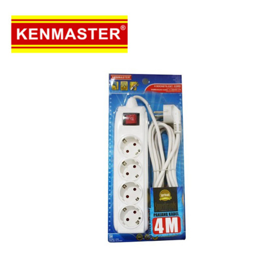 Kenmaster Stop Kontak Colokan Listrik 4 Socket 4LB 4 Meter