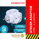 Kenmaster Steker 418B Steker Plug Adaptor 4 Arah