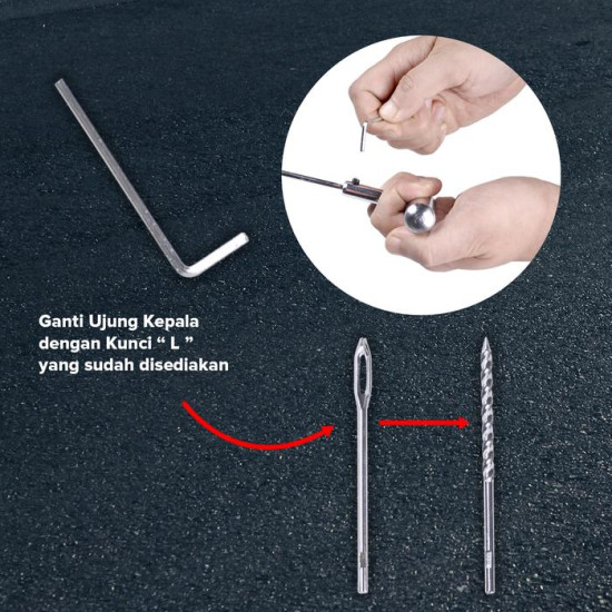 Kenmaster KM-602 Alat Tambal Ban Besi 7 pcs