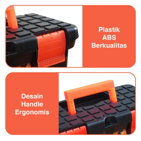 Kenmaster Tool Box Mini B250 Toolbox Kotak Perkakas Plastik 10 Inch 25 cm