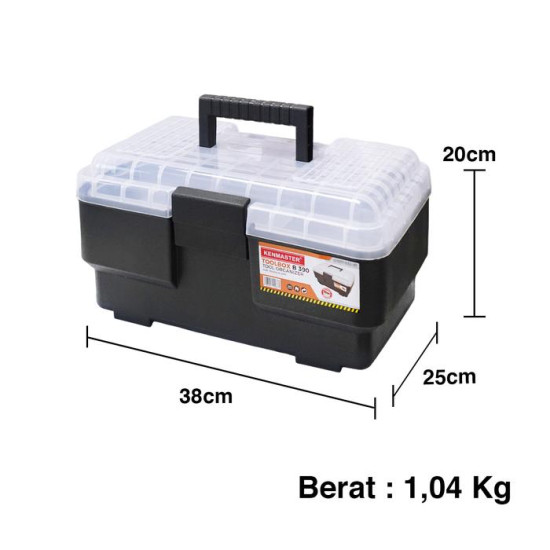 Kenmaster Tool Box  B390 Toolbox Tempat Penyimpanan Perkakas Organizer