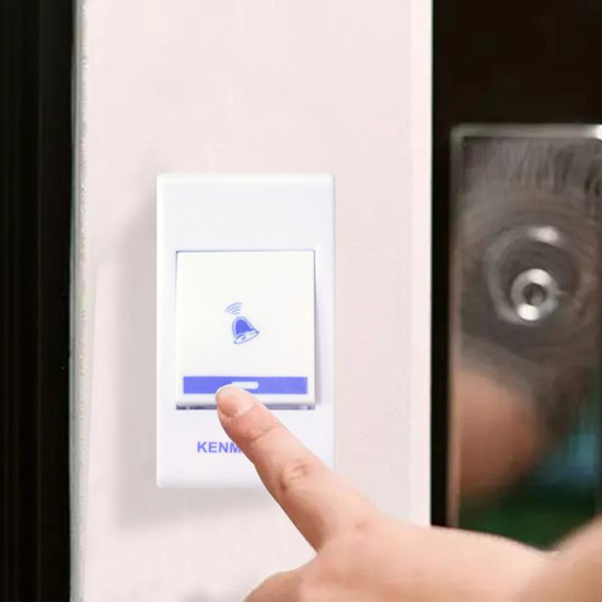 Kenmaster KM008 Door Bell Wireless With Lamp Bel Pintu Nirkabel