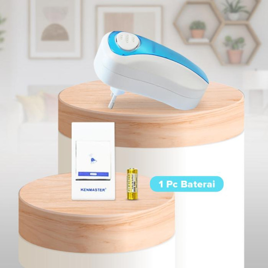 Kenmaster KM008 Door Bell Wireless With Lamp Bel Pintu Nirkabel