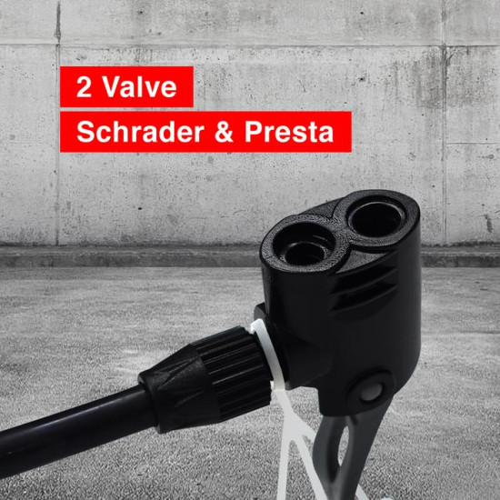 Kenmaster KM-02 Hand Pump Yellow - Pompa Angin Tabung Manual