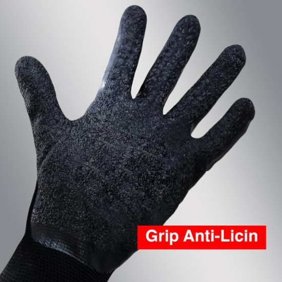 Kenmaster Sarung Tangan Pelindung Safety Hitam Tapak Karet KM3001 KM-3001