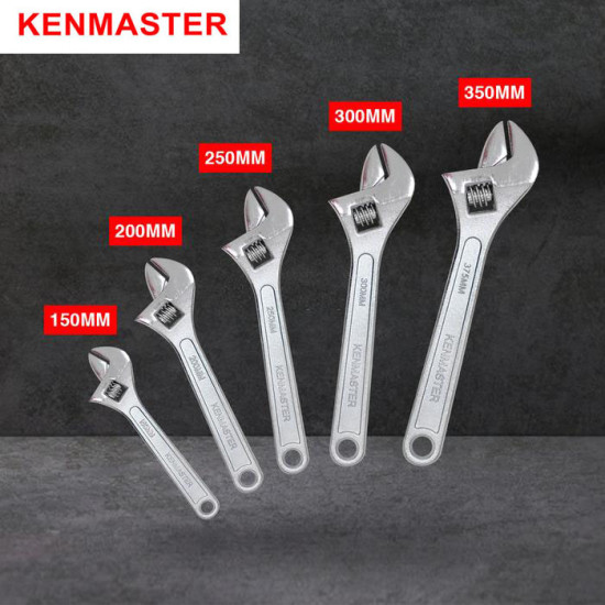 Kenmaster Kunci Inggris Adjustable Wrench Forged Steel